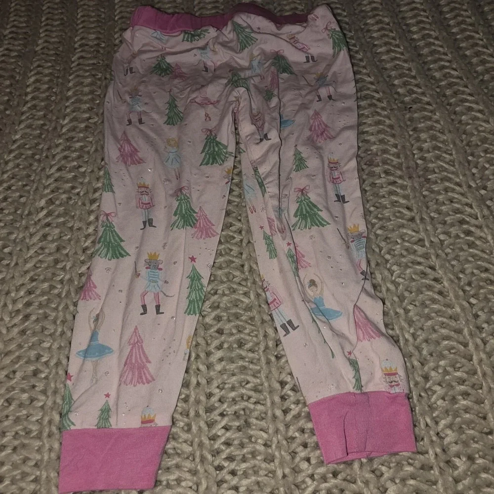 Mud Pie Kids Christmas Pajamas Pink Nutcracker Print Viscose Bamboo Set 12-18M